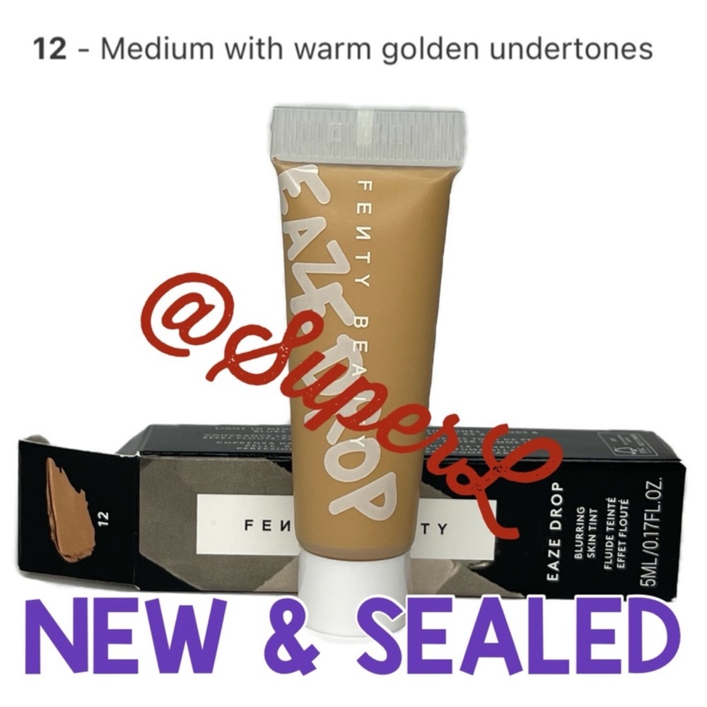 5/$15 NEW Fenty Beauty Eaze Drop 12 Warm Golden Foundation Blurring Skin Tint